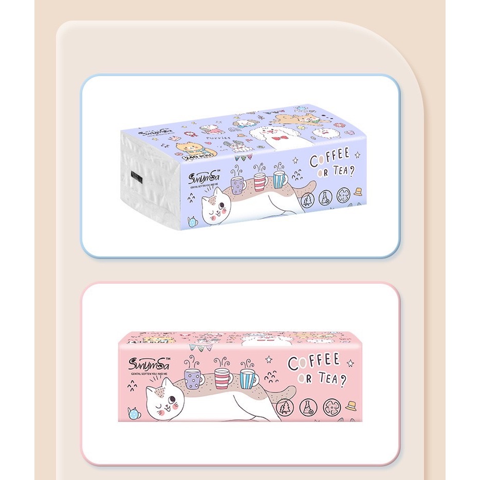 1บาท ห่อใหญ่ยาว วันที่25- 00:00/21:00 ส่งทุกวัน coffee tea  ทิชชู่ห่อใหญ่ หนา 3 ชั้น ลายแมว ส่งไทย olbighome. - ภาพย่อย 4