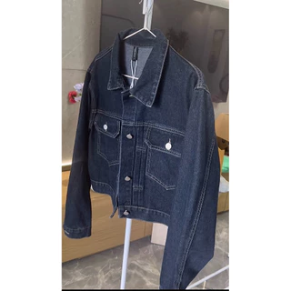 Jk เสื้อยีนส์ผู้หญิงสีเข้ม สไตล์เกาหลี พร้อมส่ง