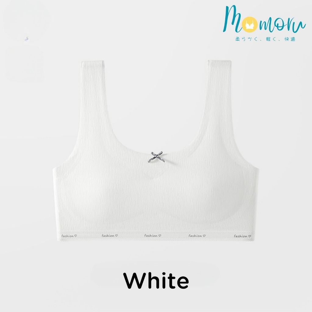 Momoru KIDS BRA ชุดชั้นในสำหรับเด็กผู้หญิง 10-16 ขวบ บราแบบสวม เสื้อในไร้ขอบ ใส่สบายระบายอากาศได้ดี