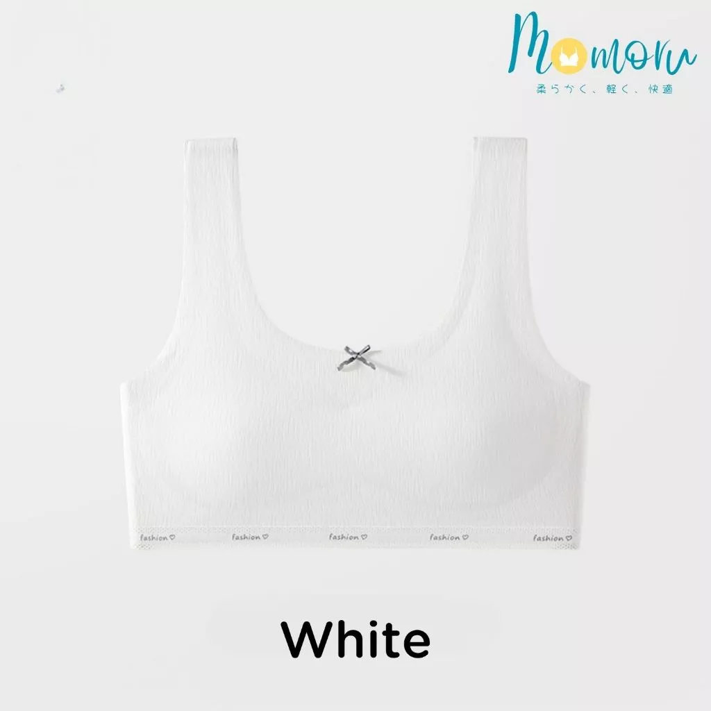 Momoru KIDS BRA ชุดชั้นในสำหรับเด็กผู้หญิง 10-16 ขวบ บราแบบสวม เสื้อในไร้ขอบ ใส่สบายระบายอากาศได้ดี