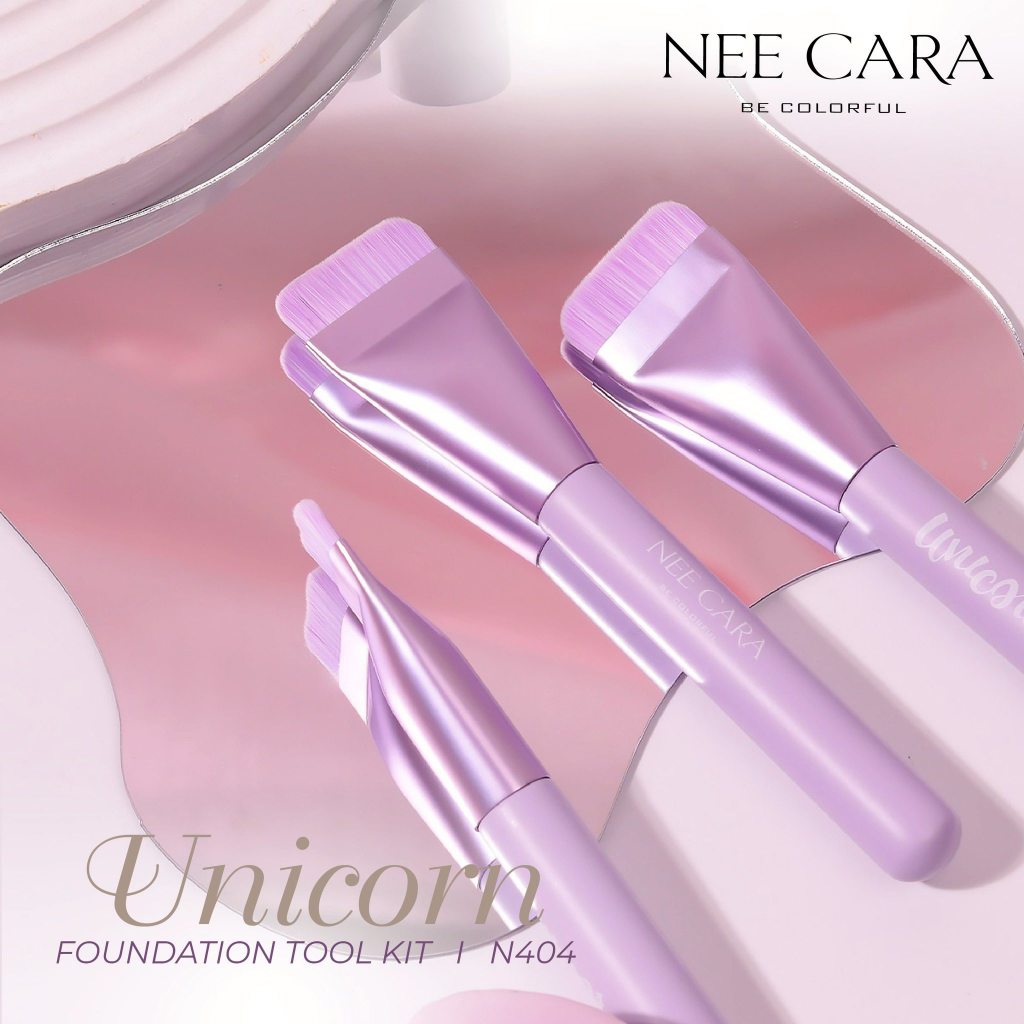 (N404) นีคาร่า เซตพัฟ+แปรงเกลี่ยรองพื้น NEE CARA Unicorn Foundation Tool Kit - รูปที่ 4