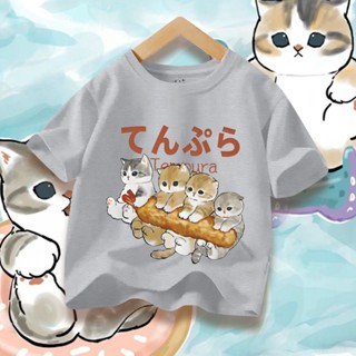 H1047(ส่งจากไทย)เสื้อยืดเด็กแขนสั่ง ลายแฟชั่นสวยน่ารัก.ใส่ได…