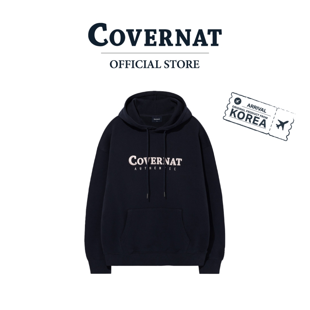 COVERNAT เสื้อฮู้ดดี้ รุ่น Authentic Logo Hoodie Navy (70032SALHDU_U5NAXX)