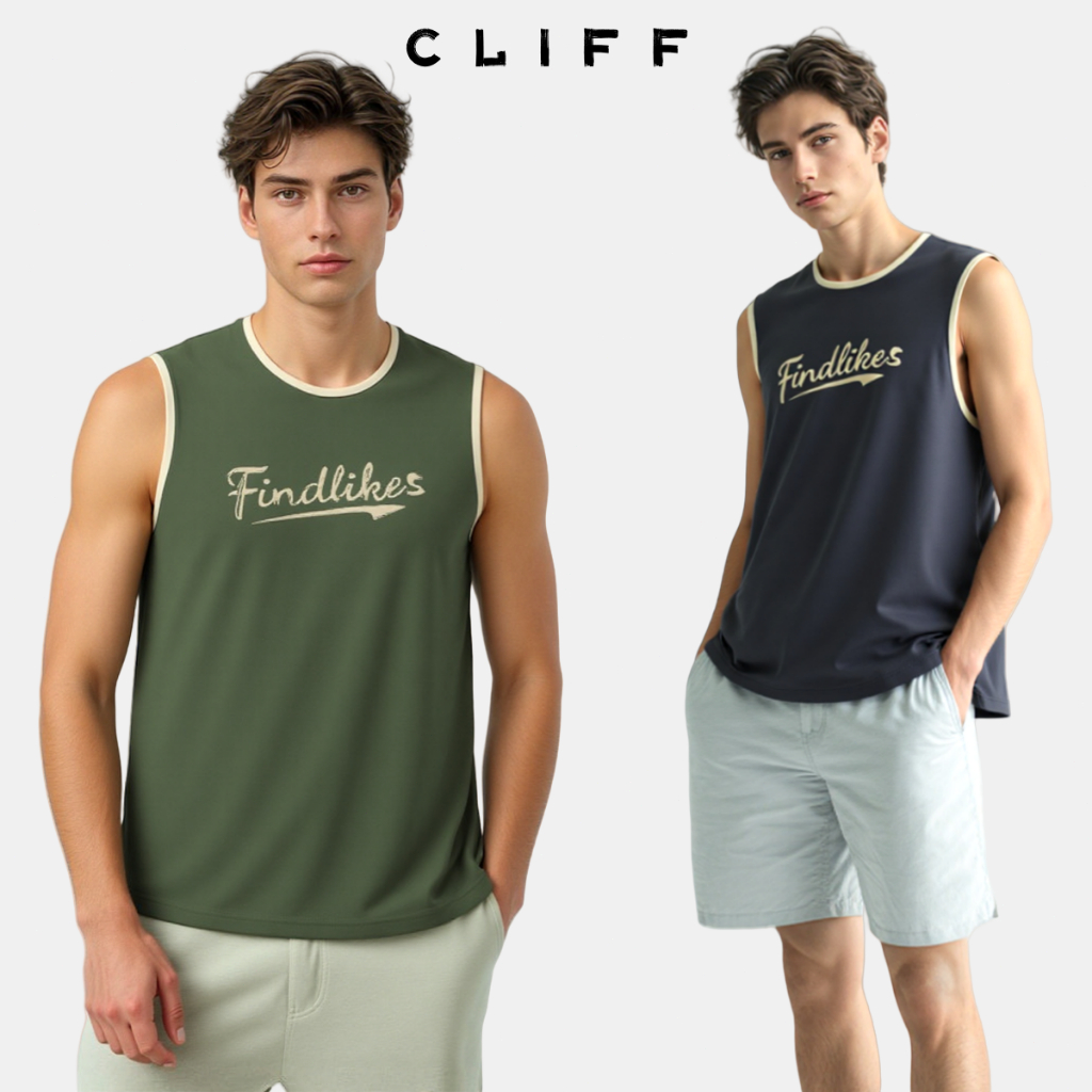 CLIFF เสื้อกั๊กผู้ชาย เสื้อยืดกีฬา ฤดูร้อนแบบหลวม ระบายอากาศได้ดีใส่สบาย ชุดคู่รัก