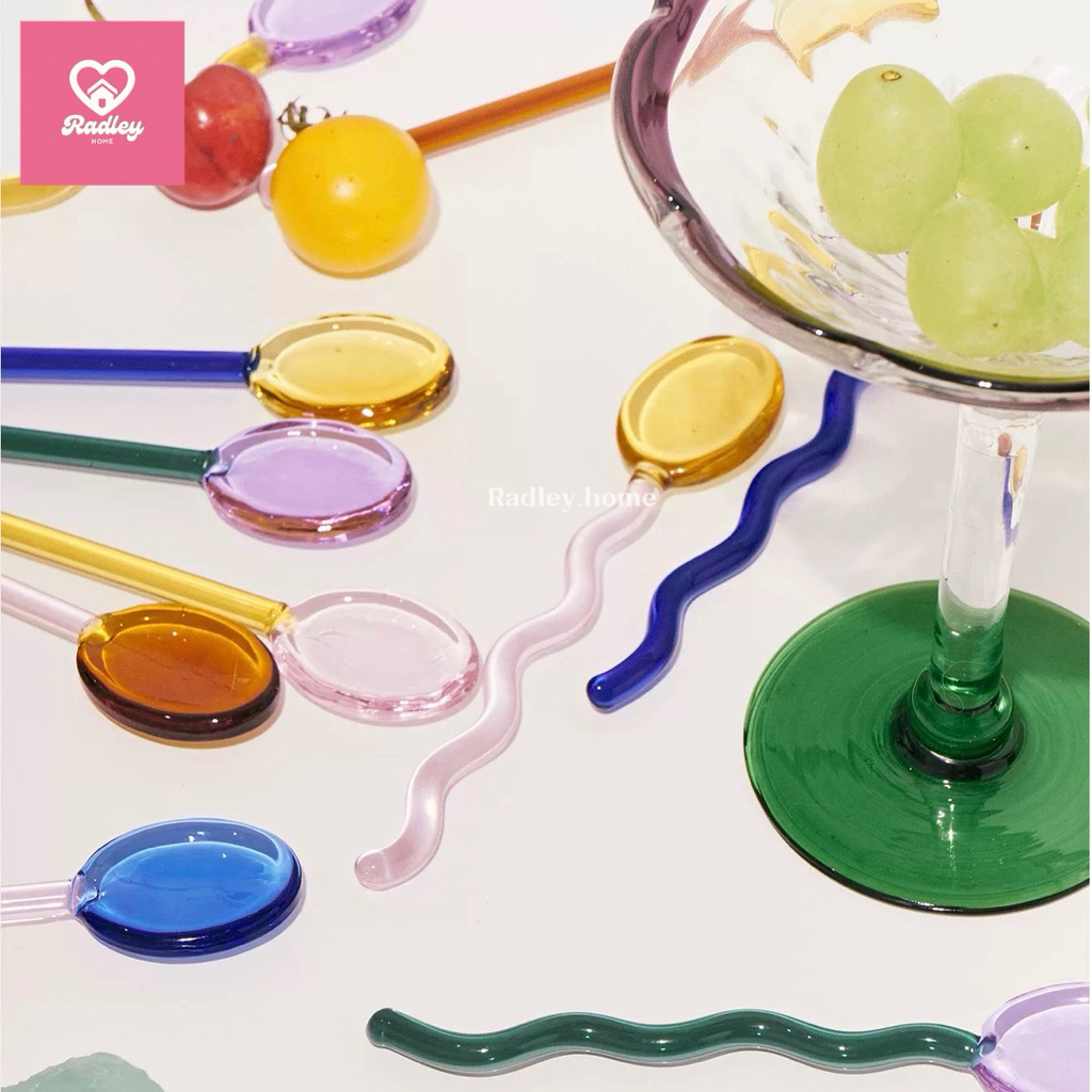 พร้อมส่ง💖Candy spoon glass ช้อนแก้ว ช้อนกาแฟ มัทฉะ ช้อนน่ารัก Colorful สำหรับปาร์ตี้ คาเฟ่ได้หมด น่ารักมาก