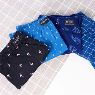 (Set 3ตัว) กางเกงบ๊อกเซอร์ผู้ชาย Boxer Boocon พิมพ์ลาย ลายสวย คุณภาพดี ผ้านุ่มใส่สบาย ไม่ยืด ไม่ย้วย ผ้าระบายอากาศ