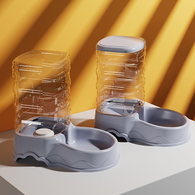 เครื่องให้อาหารแมวอัตโนมัติ เครื่องให้น้ำและอาหารสุนัขอัตโนมัติ ขนาดใหญ่ 3.8 ลิตร มีให้เลือก 3 สี - รูปที่ 6