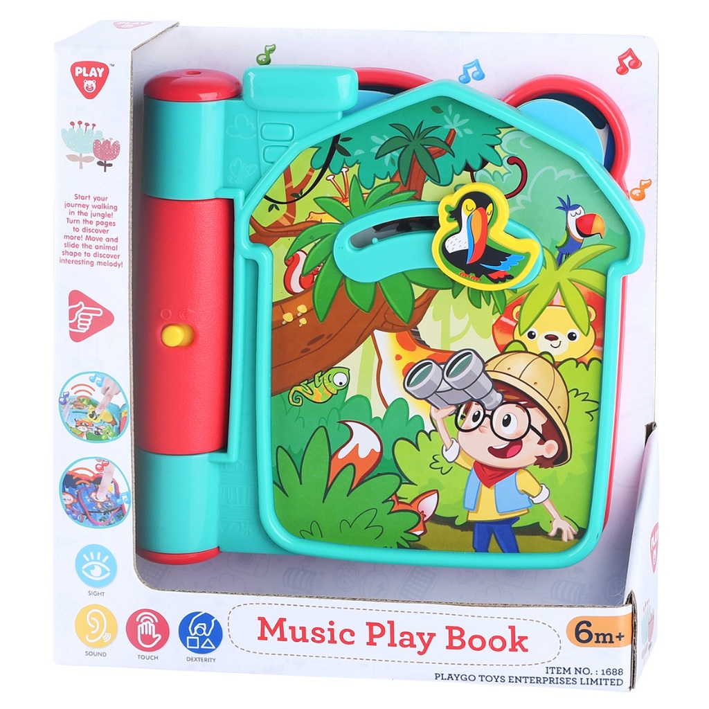 Playgotoys ของเล่นเสริมพัฒนาการ หนังสือเสียงดนตรีจากป่าน้อย(1688)