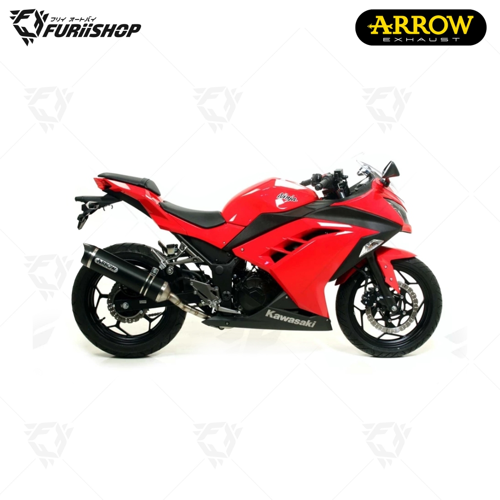 ท่อสูตร/ท่อแต่ง/ท่อไอเสีย Arrow Slip Dark : for Kawasaki Ninja 250-300 13-17 , Z250 13-17 , Z300 15-