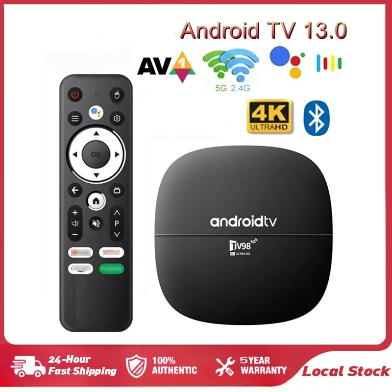 TV98 ATV 16-256GB T99 MAX ATV HD 8K H313 Quad Core Android TV BOX BT4.0 USB 2.0 2.4G&5G Dual Wifi Vo