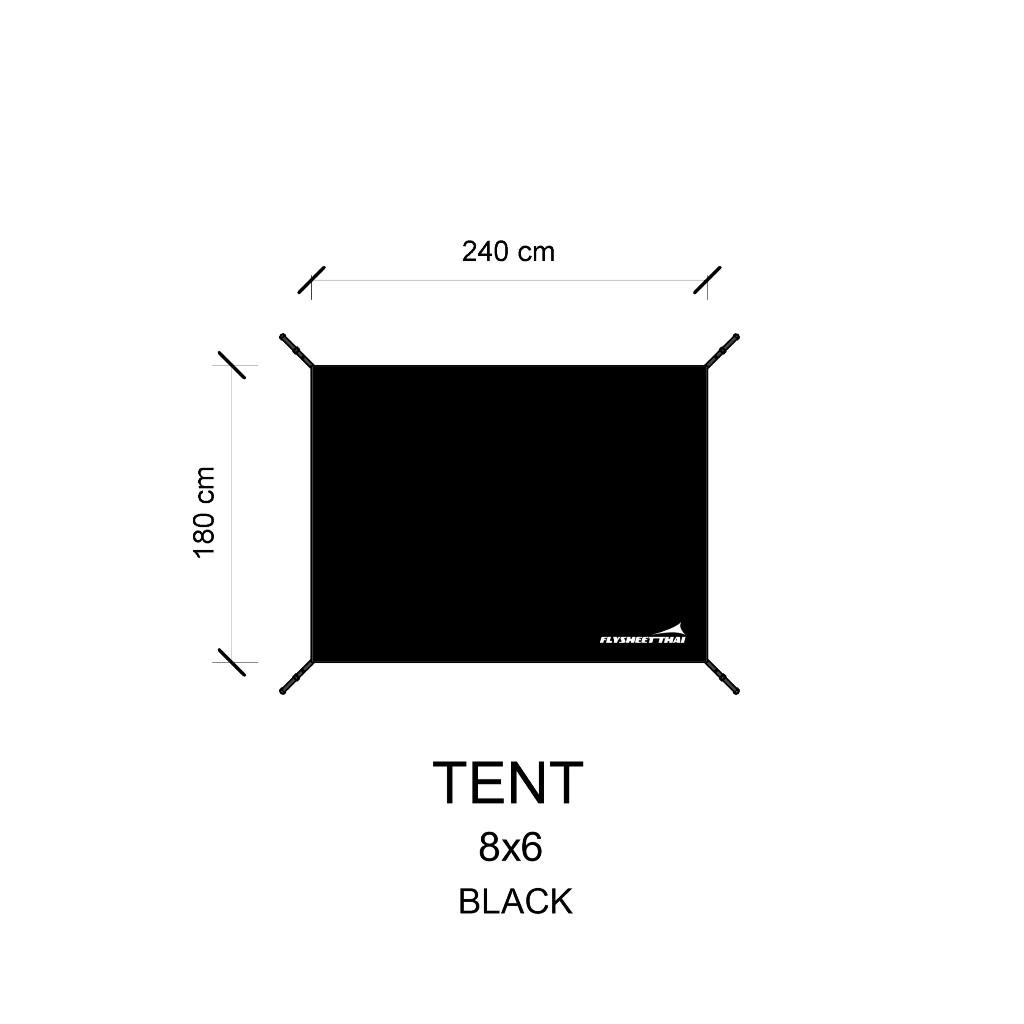 กราวชีท แผ่นรองเต็นท์ 2.4x1.8 FOR Springbar Compact/Campdesign 8x6 ผ้าใบหนา