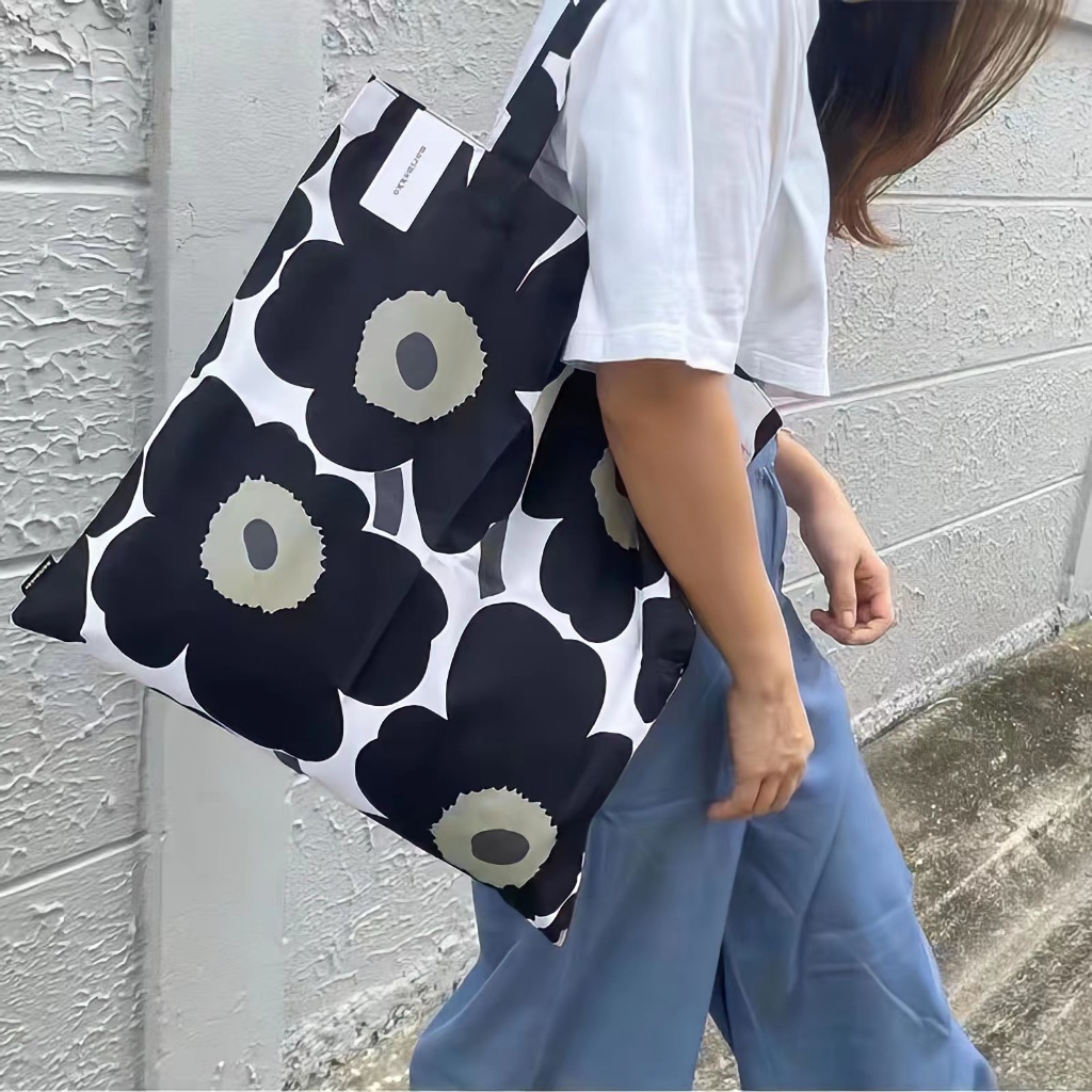 (พร้อมส่งในไทย) New Marimekko Tote Bag ของแท้ 100%/Canvas, Shoulder Shopping Bag - รูปที่ 5
