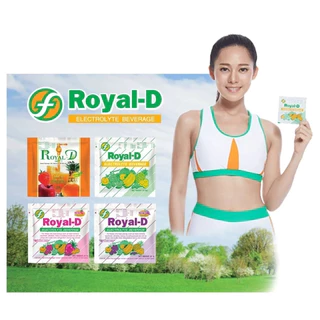 #Royal-D เครื่องดื่มเกลือแร่ รอแยล-ดี ชนิดผง รสผลไม้รวม สตอเบอร์รี่ องุ่น และส้ม 10 ซอง