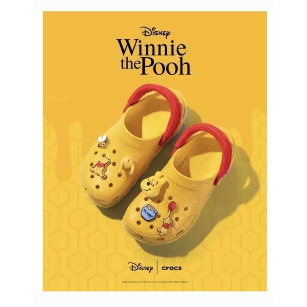 รองเท้าหมีพูห์ crocs ไซร์ W9 (พร้อมส่ง)