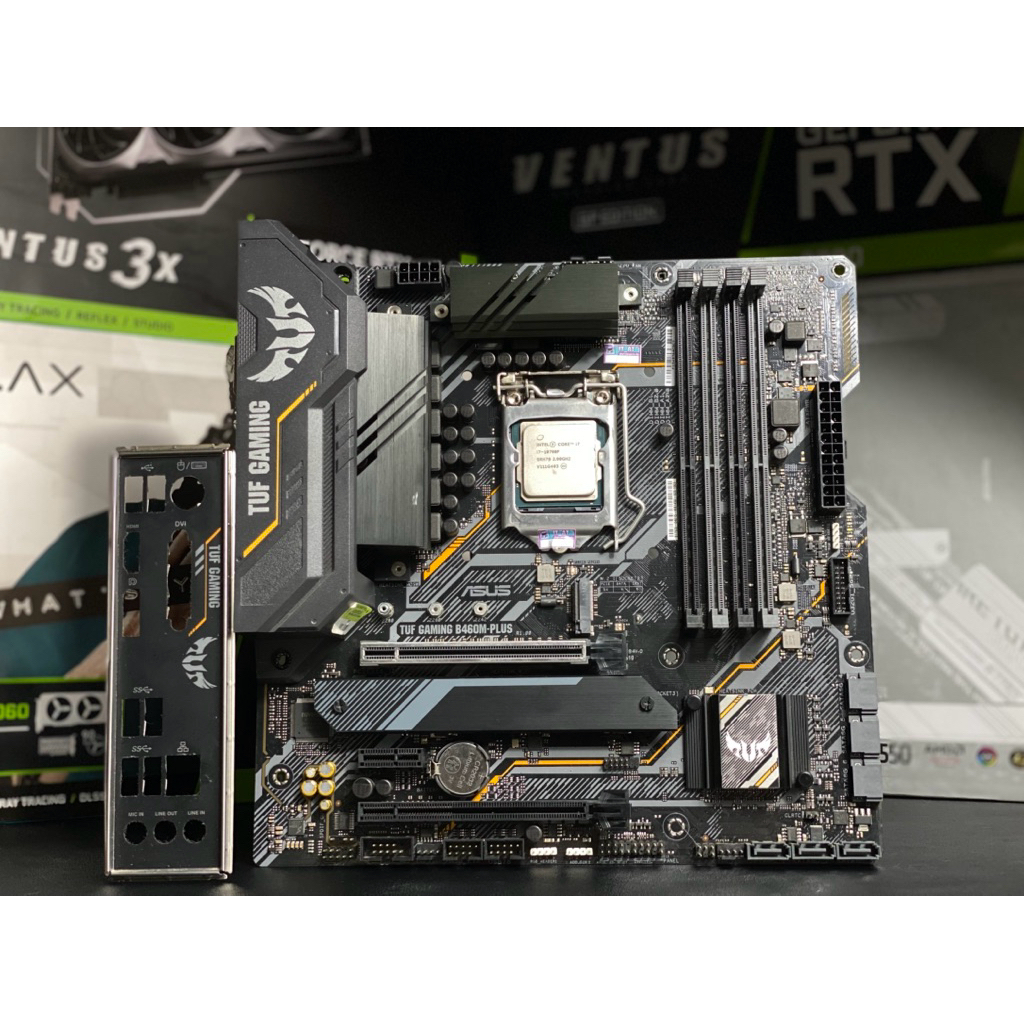 🔰ชุดบอร์ด CPU intel Core i7 10700F+B460M-Plus TUF Gaming RGB มือสองพร้อมใช้⭐️✅