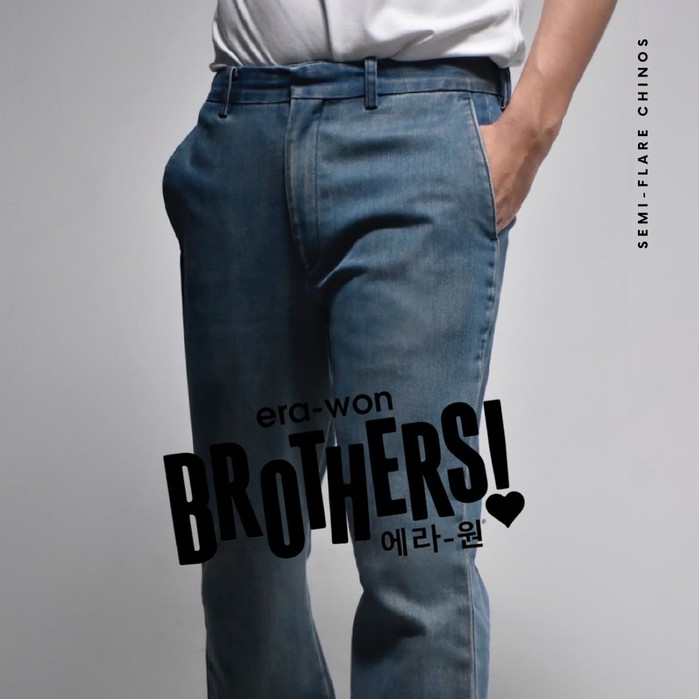 era-won กางเกงขายาวทรงขาม้า รุ่น FLARE DENIM สี Light wash (ฟอกอ่อน)