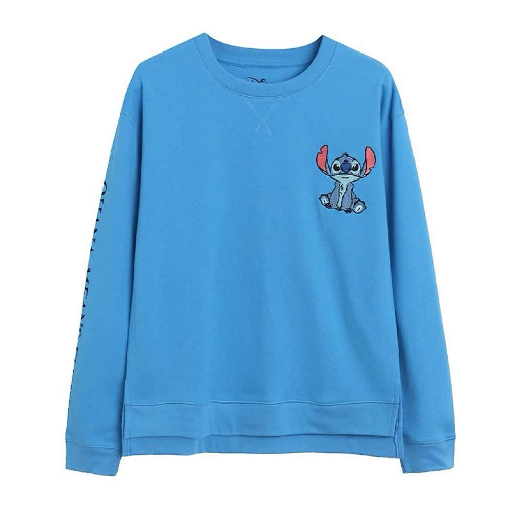 STITCH ohana SWEATSHIRT Lilo&stitch 🧊 STITCH ohana 🧊สเวตเตอร์ ลายสติช 🧊งาน Disney แท้ (TS602