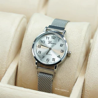 นาฬิกาข้อมือผู้หญิง GENEVA - เจนีวา แท้ รหัส GG402 หน้าปัดกลม ตัวเลขอารบิก 12 หลัก สายแม่เหล็ก มีหลายสี