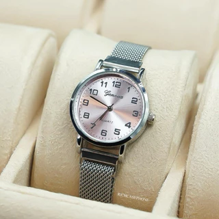 นาฬิกาข้อมือผู้หญิง GENEVA - เจนีวา แท้ รหัส GG402 หน้าปัดกลม ตัวเลขอารบิก 12 หลัก สายแม่เหล็ก มีหลายสี