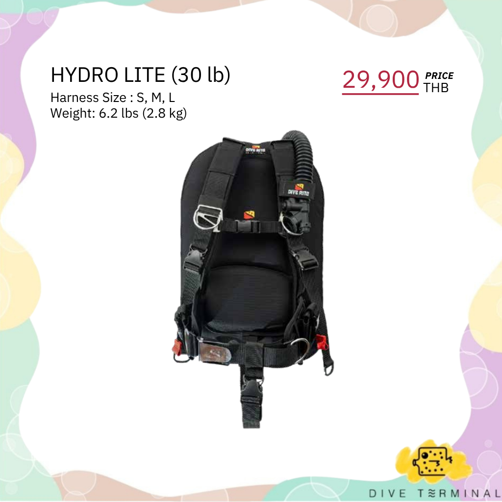 Dive Rite Hydro Lite (30 lb ) BCD System น้ำหนักเบาพิเศษ พกพาสะดวก พร้อมลุยทุกการเดินทางดำน้ำ