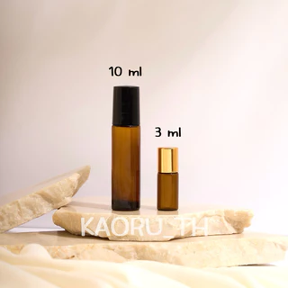 ขวดลูกกลิ้งสีชา 3 ml 10 ml ส่งทุกวัน ขวดน้ำมันหอมระเหย ขวดพิมเสน ยาหม่องน้ำ แบ่งน้ำหอม Roller Bottle Rolling