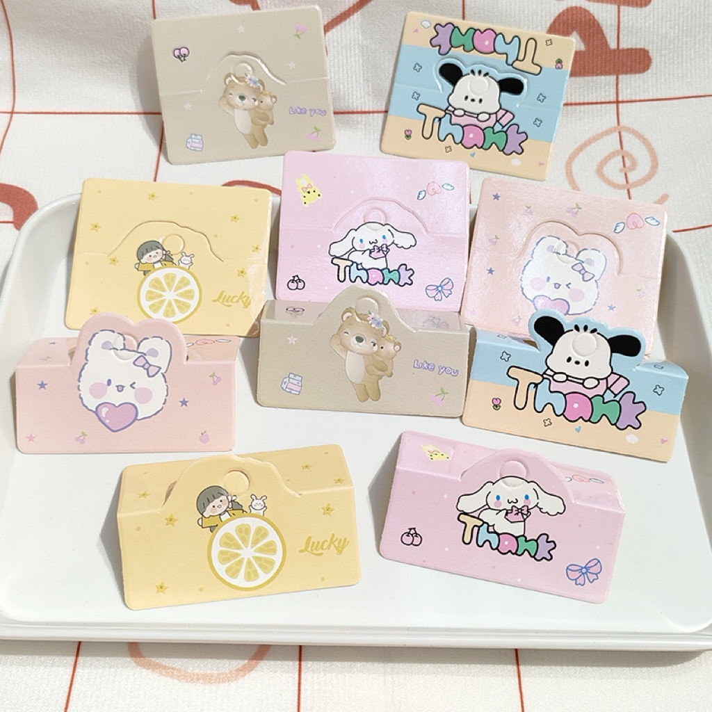 หัวกระดาษ6.2x5 Cm. (100แผ่น)หัวถุง กระดาษแป้น พร้อมส่งจาก กทม.
