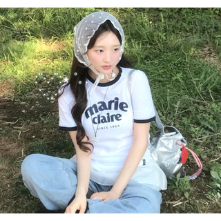 🛒พรีออเดอร์ Marie Claire Marie Ringer short-sleeved T-shirt