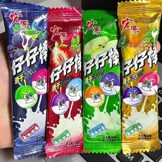 ลูกอม อมยิ้มรสโยเกิร์ต รสเปรี้ยวๆ หวานๆ Yoghurt lollipop 1 ชิ้น 4 กรัม มี 4 รส สตรอว์เอบร์รี่ แอปเปิ้ล องุ่น สับปะรด