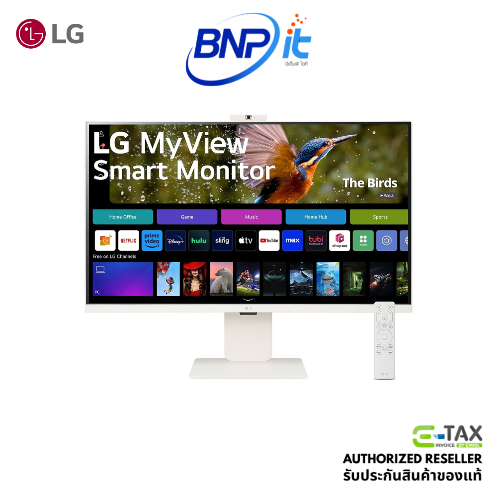 จอมอนิเตอร์ LG 32SR85U-W 32" 4K UHD Smart Monitor webOS USB-C 90W HDR10 with Webcam