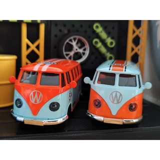 โมเดลรถตู้ Bus รถเหล็ก ไม่มีกล่อง มีลาน เปิดประตูได้ รถคลาสสิค scale 1/36 แต่เค้กได้