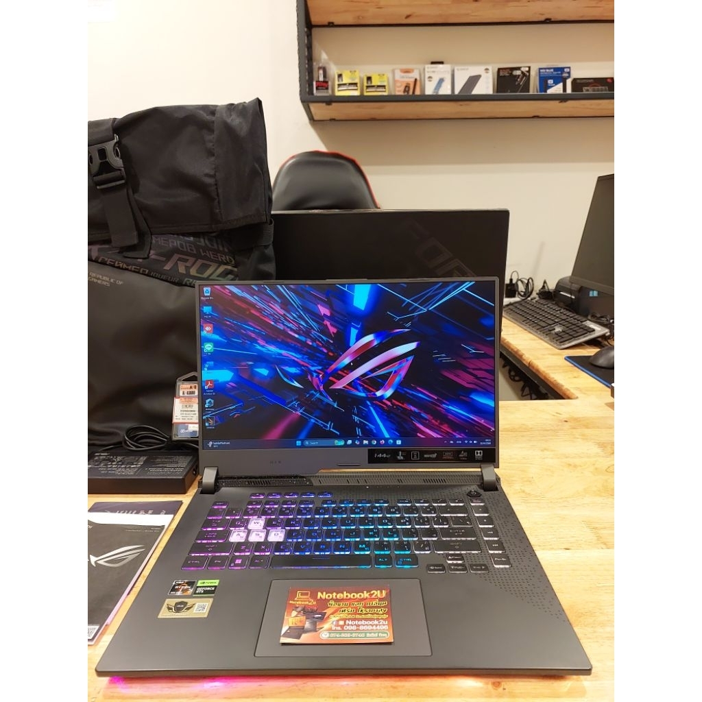ASUS ROG STRIX G15 G513RC-LP179W (144Hz sRGB100%) R7-6800HS RTX3050 RAM16GB.DDR5 SSD512GB.G4 สภาพนาง