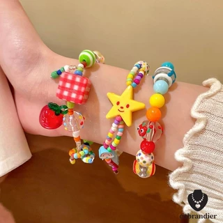CODส่งเร็ว⚡สร้อยข้อมือ กําไลข้อมือ ประดับลูกปัด รูปดาวน่ารัก สีสันสดใส เครื่องประดับแฟชั่น มิตรภาพ ของขวัญ