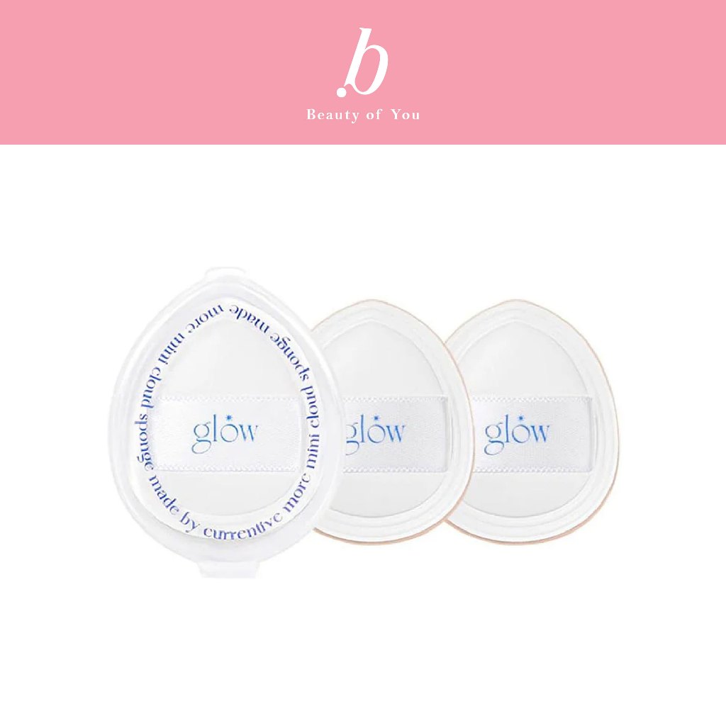GLOW MORE MINI CLOUD SPONGE 3EA พัฟฟองน้ำสำหรับแต่งหน้า 3 ชิ้น [ BEAUTY OF YOU]