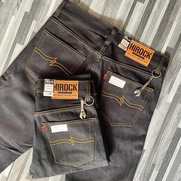 กางเกงยีนส์ปั้นเฟด กระบอกเล็ก Hirock ผ้าดิบ 14oz