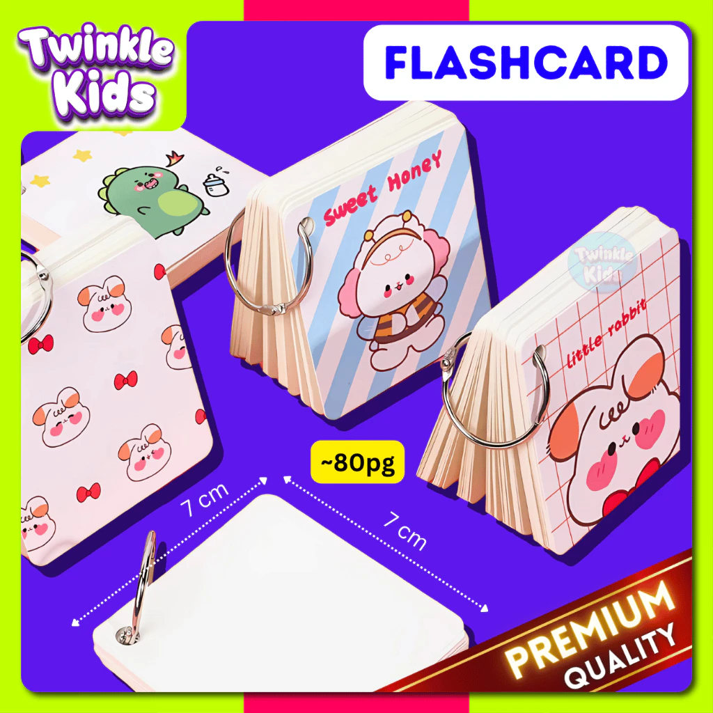 [มาใหม่!]{ราคาต่อ 1 เล่ม} Mini Flash Card สมุดจดศัพท์🐰 -TwinkleKids
