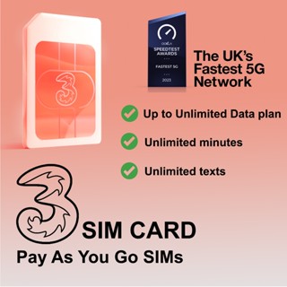 ซิมอังกฤษแบบเติมเงิน โทรไม่อั้น ใช้งานกับเครือข่าย UK SIM CA…