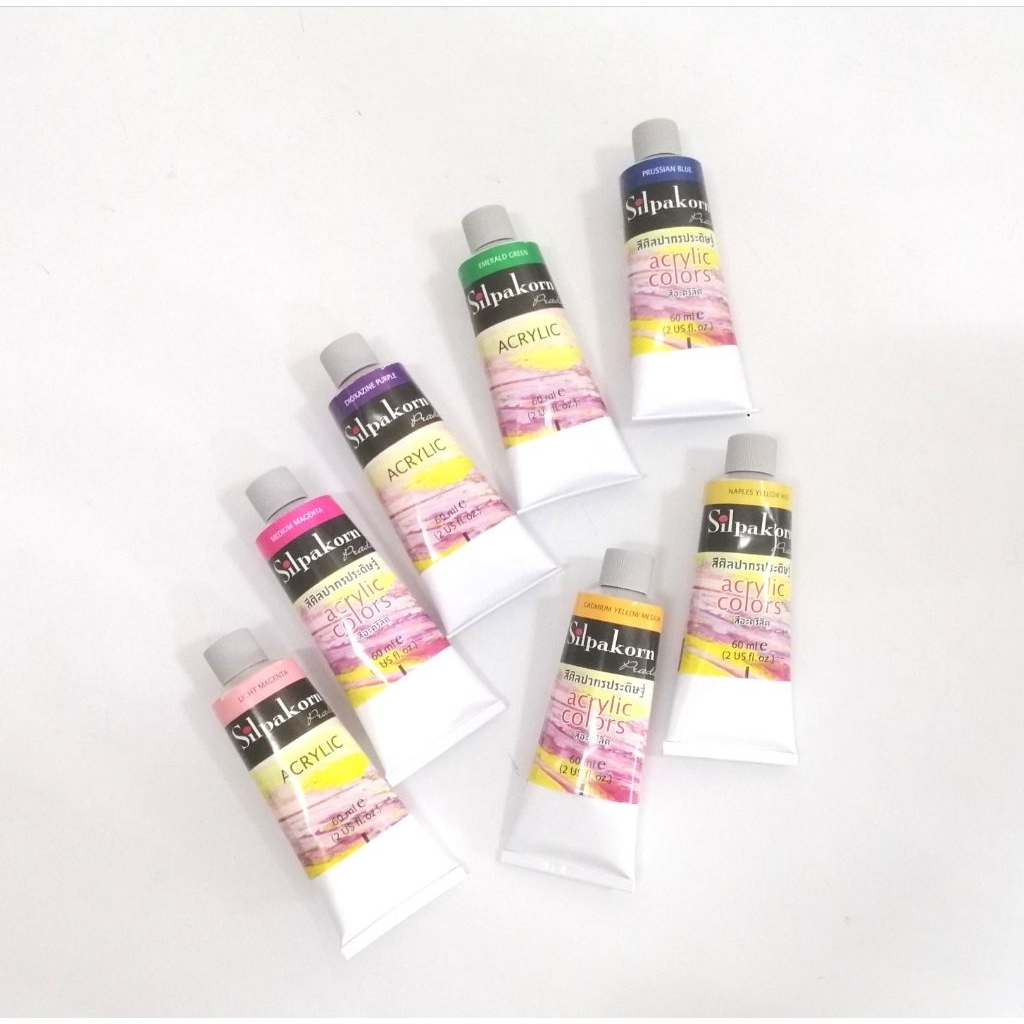 สีอะคริลิค ศิลปากรประดิษฐ์ 60 ml. Silpakorn Pradit Acrylic Colors