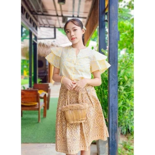 ชุดไทยประยุกต์เด็กโต ชุดไทยเด็กผู้หญิง ใส่ออกงาน ใส่ไปโรงเรียน