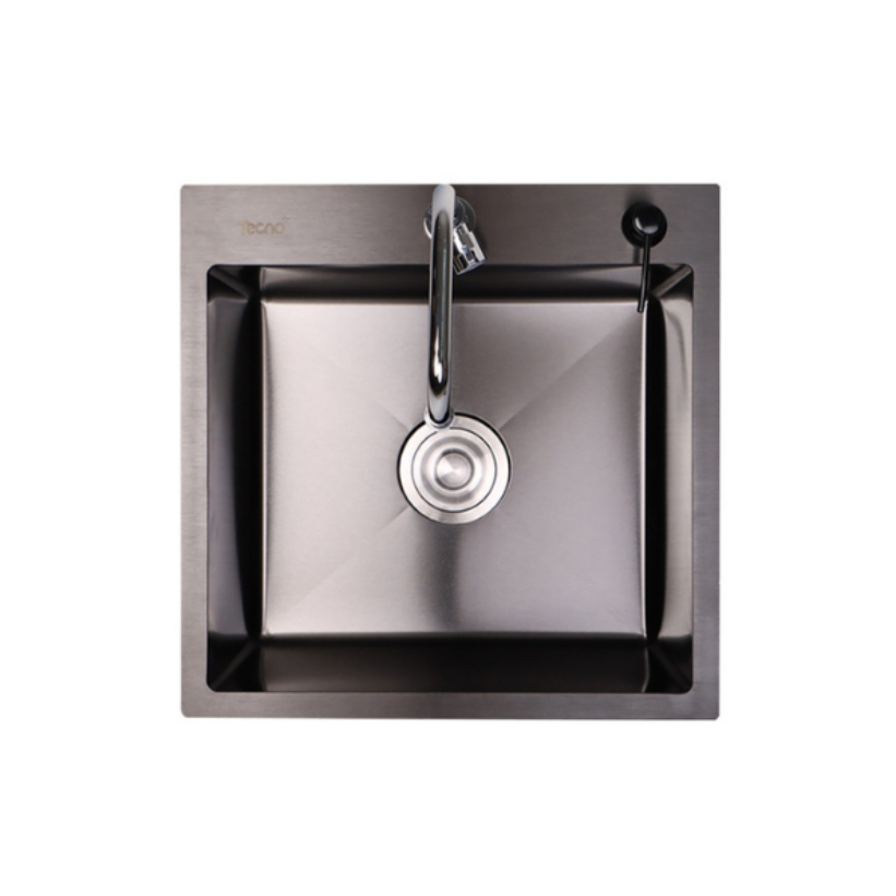 (Tecno) อ่างล้างจาน 1 หลุม แบบฝัง Tecnoplus รุ่น TNS 505022 BLACK ขนาด 50 ซม. ลึก 22 ซม. - รูปที่ 2