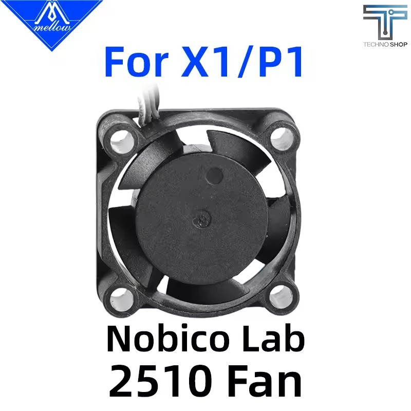 MELLOW Dual Ball Bearing 2510 Cooling Fan For BambuLab X1 X1C / P1 P1S P1P Hotend Cooling Fan 3D