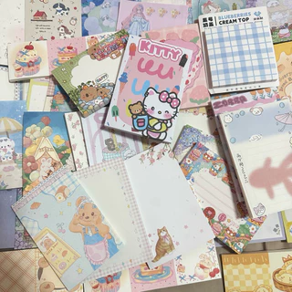 กระดาษโน้ตคละลาย/สุ่ม ลายไม่ซ้ำ (ซื้อ5แถม1) โพสอิท ซองสุ่ม notepads