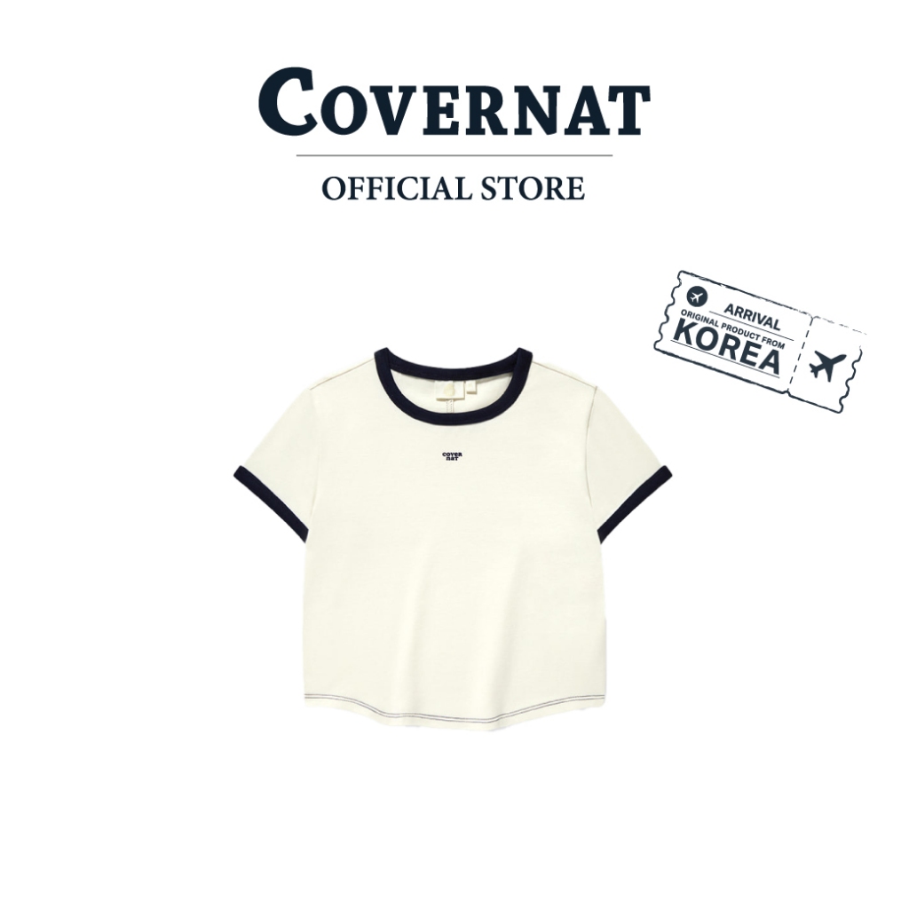 COVERNAT เสื้อครอป รุ่น Women'S Baby Fit Ringer T-Shirt Cream (70222SRGSSF_U5CMXX)
