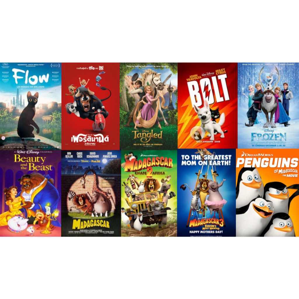 Flash Drive 64 Gb Animation Vol.6 Flow_Rapunzel_Frozen_Madagascar boxset ภาพ Full HD 1080p และ 4K