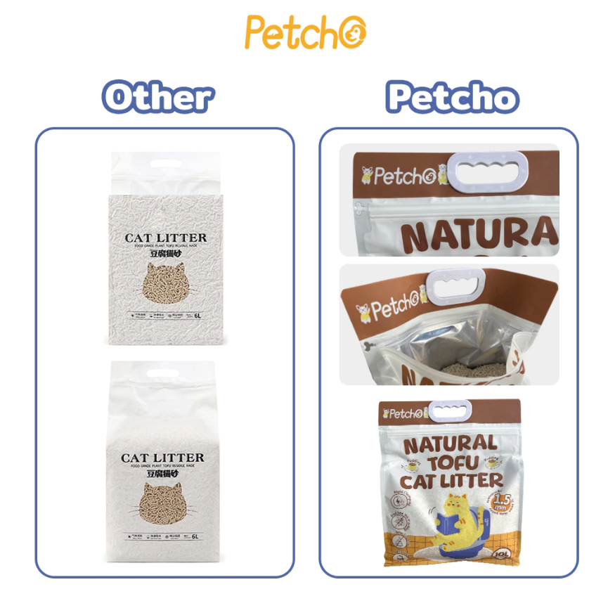 Petcho ทรายแมวเต้าหู้ 10L เกรดพรีเมียม ขนาดอนุภาคเล็ก 1.5 มม จับตัวเป็นก้อนเร็ว ดับกลิ่นดีเยี่ยม - รูปที่ 6