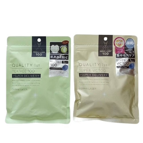 มาส์กหน้าญี่ปุ่นที่ฮิตพร้อมส่ง QUALITY 1st Derma Laser 100 Mask จำนวน 7 แผ่น