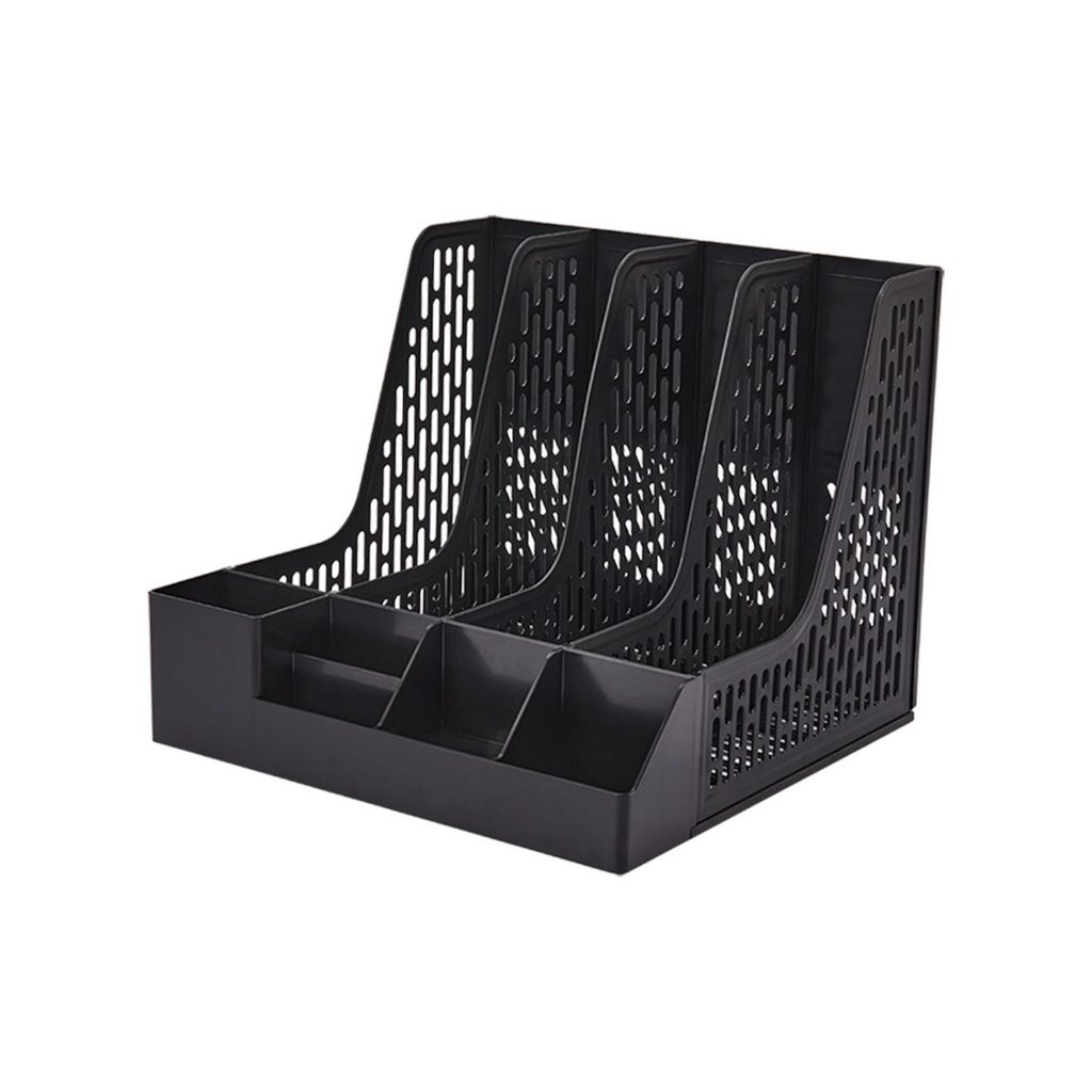 [ของขวัญฟรี] Bantex ชั้นวางเอกสาร กล่องใส่แฟ้ม 3 ช่อง ที่ใส่หนังสือ อุปกรณ์สำนักงาน Magazine Holder