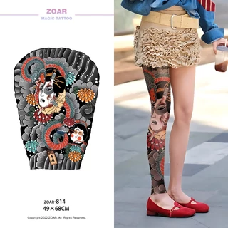 COD🔥 ⚡ส่งจากไทย⚡ZOAR L23 สติ๊กเกอร์รอยสักแบบสีสีนที่ติดเต็มหลังcolor Magic tattoo สติ๊กเกอร์แทททูเต็มหลัง เมจิกแทททู สี