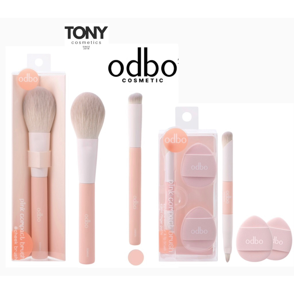 ODBO PINK COMPACT BRUSH ชีคบลัช,คอนซีลเลอร์ บลัช,แชโดว์&ลิป บลัชโอดีบีโอ พิ้งค์คอมแพค บลัช  OD8042,8
