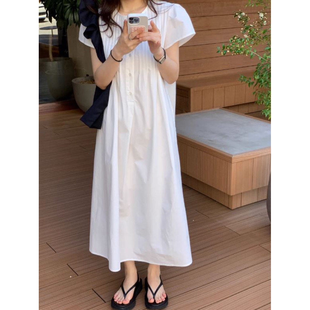 [8703] เดรสยาวทรงปล่อย