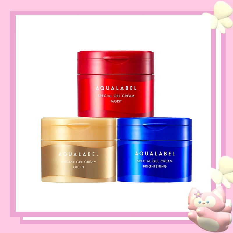 Hydrating💕Shiseido Aqualabel Special Gel Cream Oil in / Gel Cream Moist / Gel Cream Brightening 90g
